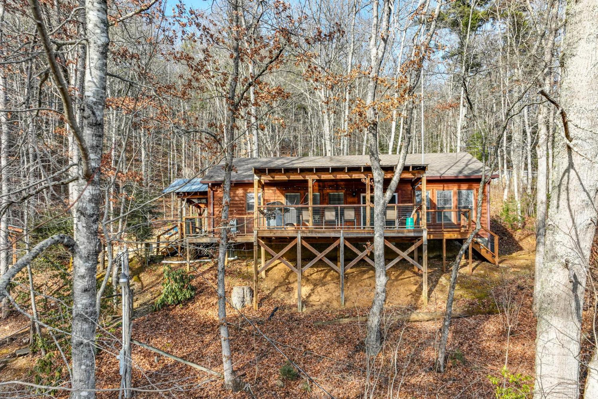 Lakeside Cashiers Cabin With Private Boat Dock! Cullowhee Екстер'єр фото